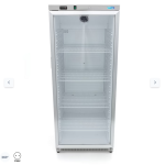  Ψυγείο - 600L - ανοξείδωτος χάλυβας - με γυάλινη πόρτα